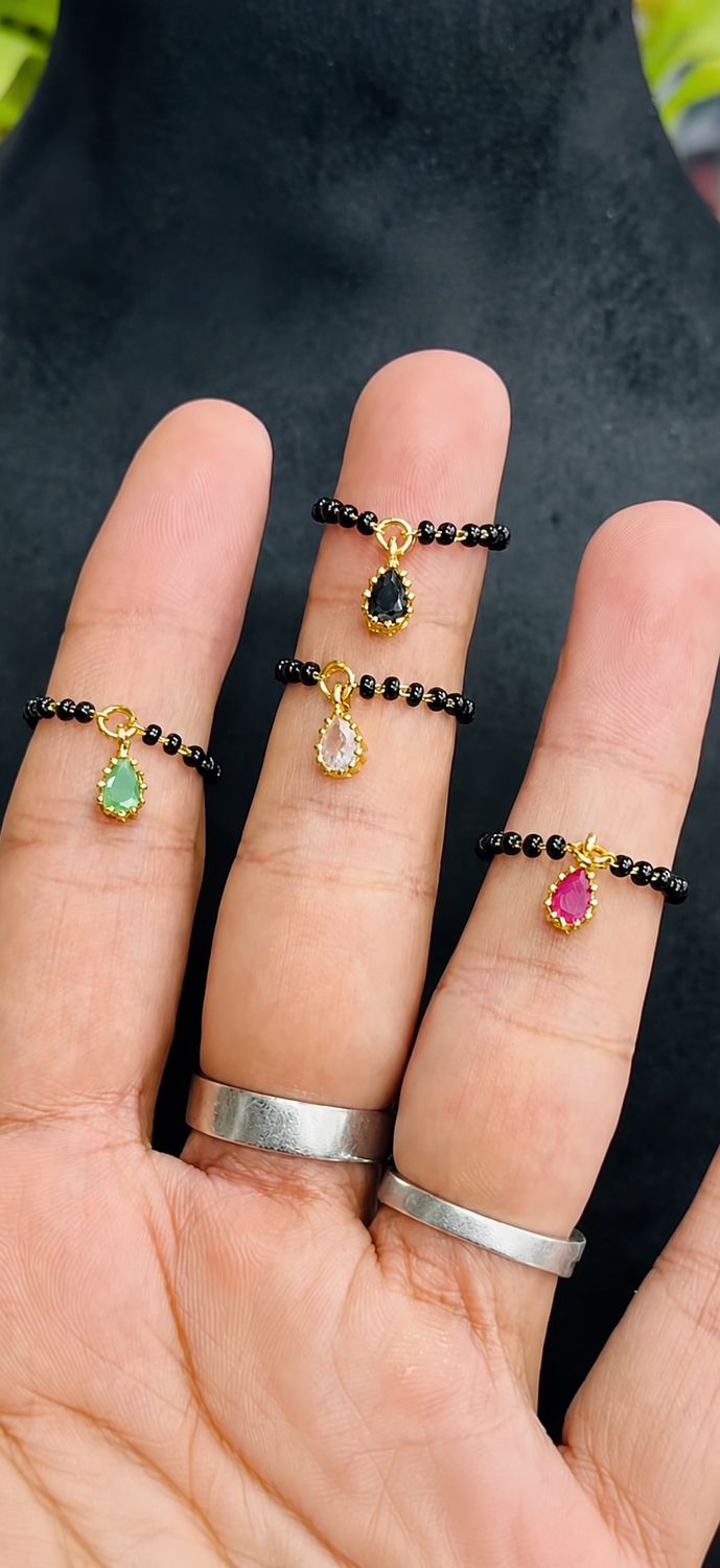 Blackbeads Finger Rings (set Of 4)