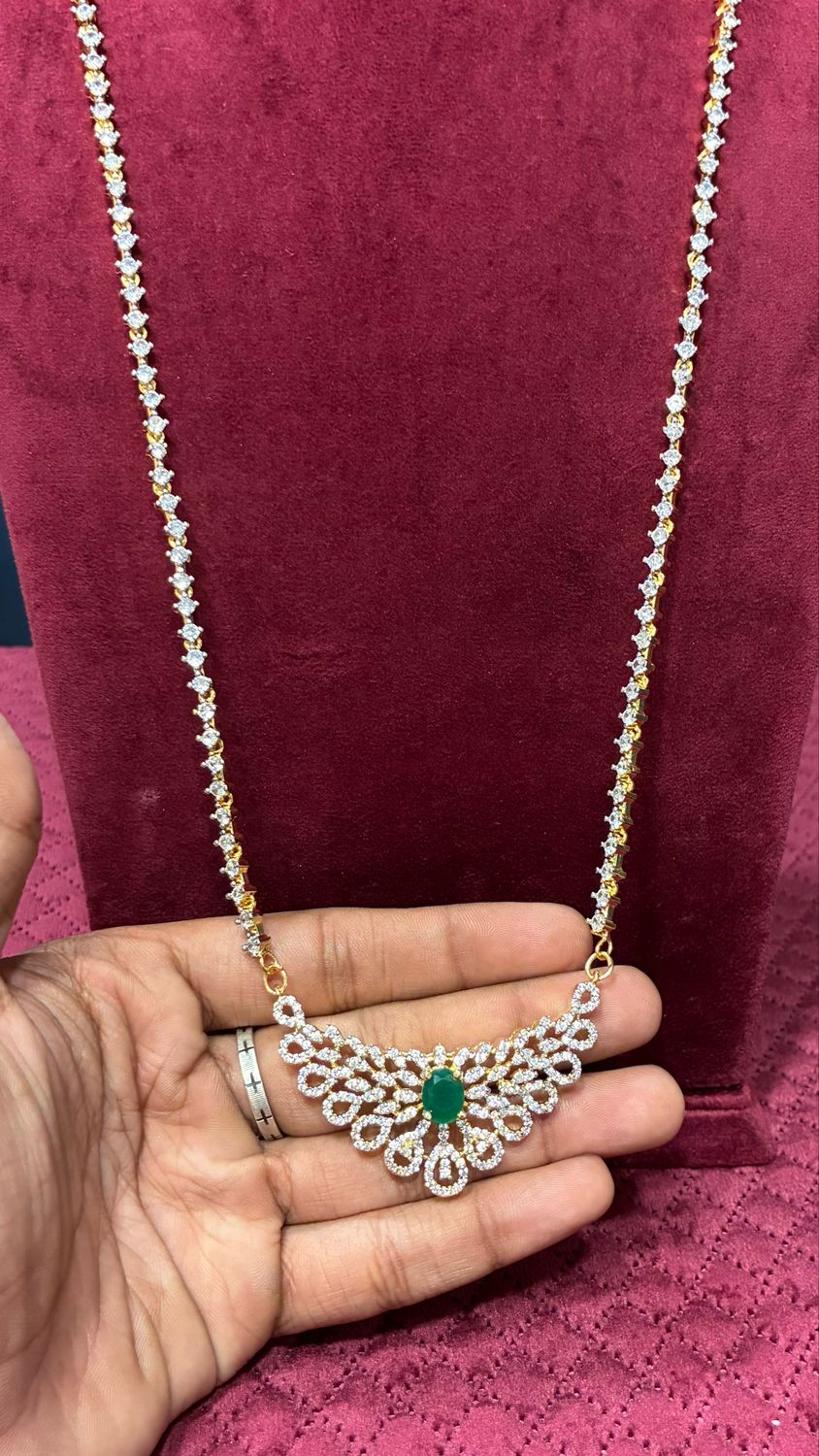 Long Diamond Thali Chains