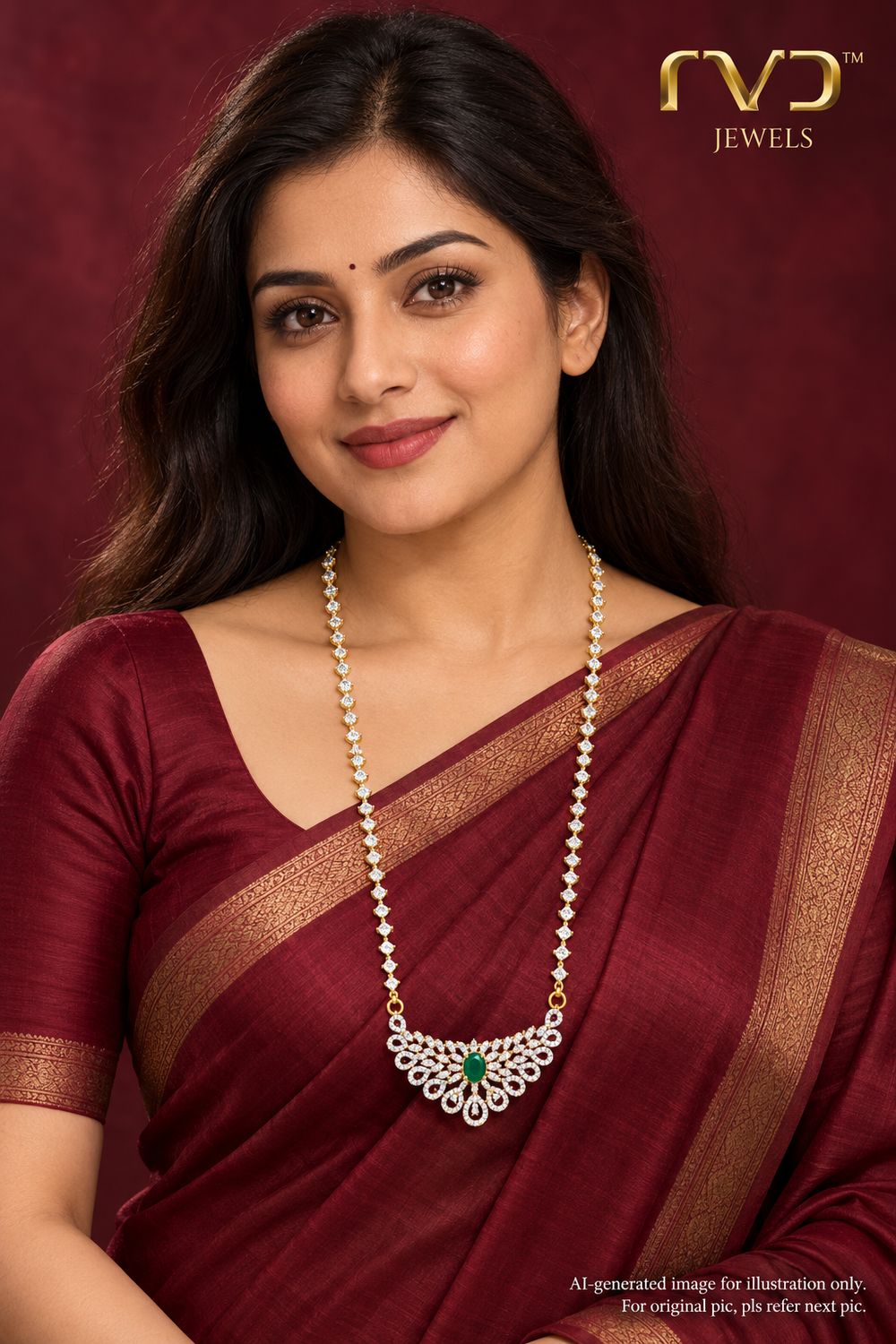 Long Diamond Thali Chains