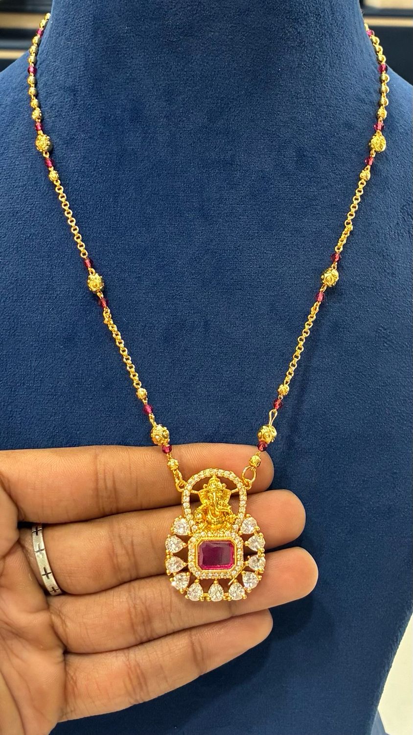 Beads Chain with Ganesh Locket