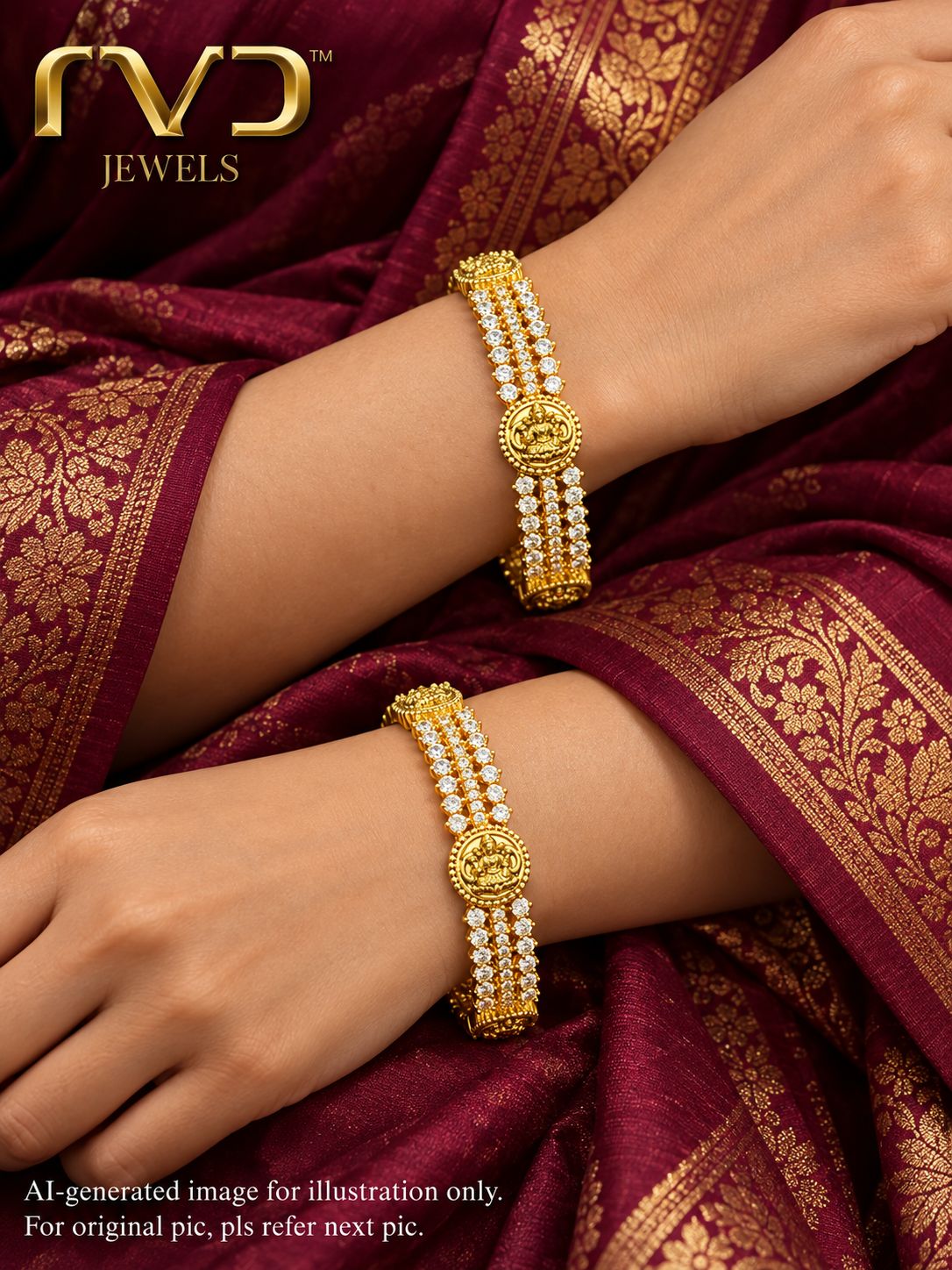 Lakshmi Devi Stone Bangles
