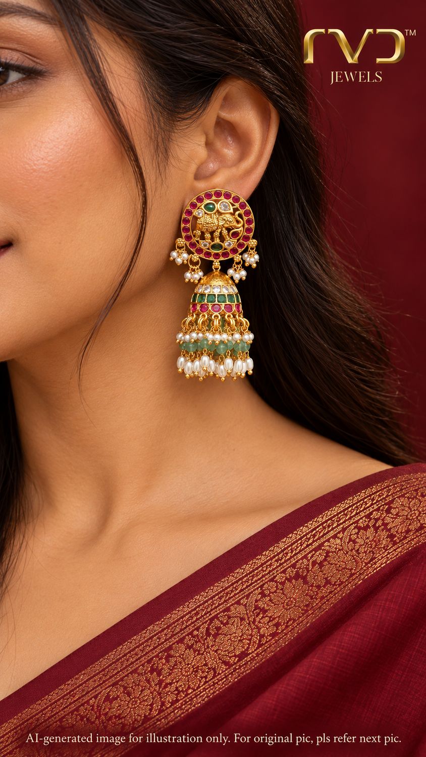 Nakshi Bahubali Jumkas