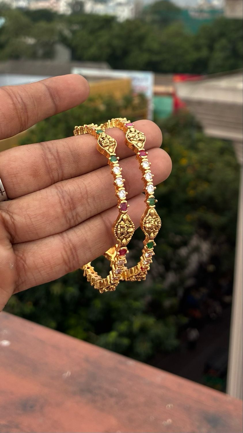 Lakshmi Devi Stone Bangles