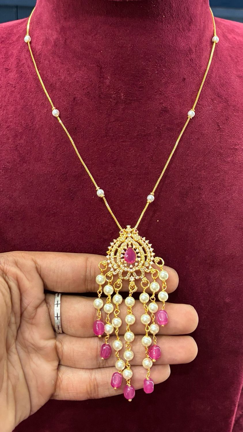 Single Chain with CZ Locket