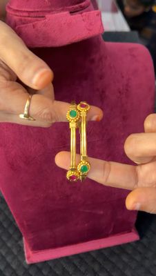 Simple stone bangles