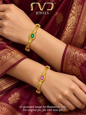 Simple stone bangles