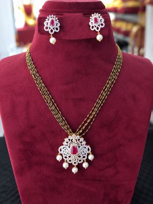 Black Diamonds With Locket Set