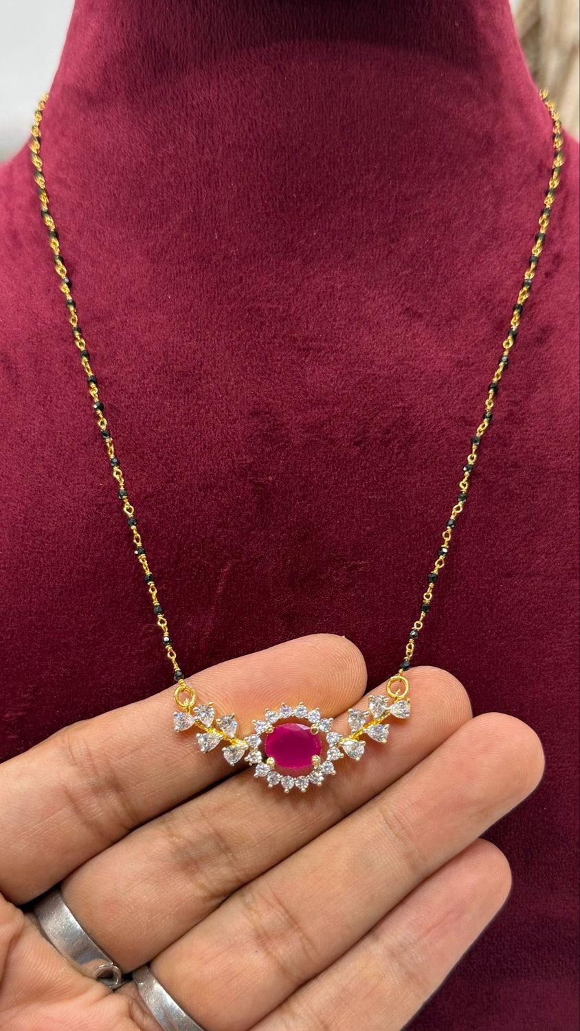Black Diamonds Set With Diamond Locket