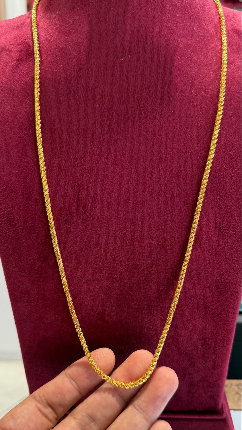 1 Gram Gold Kobbari Thadu Chain
