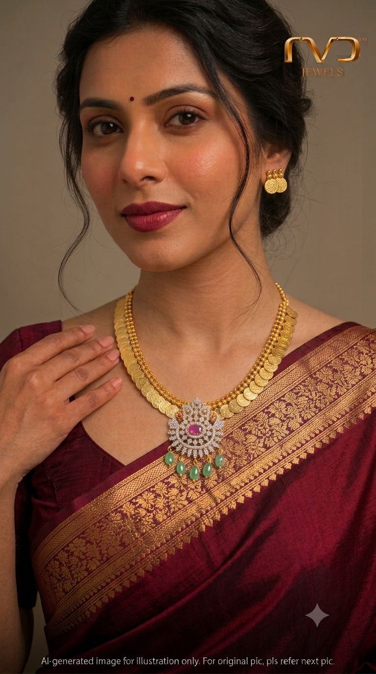 Kasu Necklace With Gj Locket