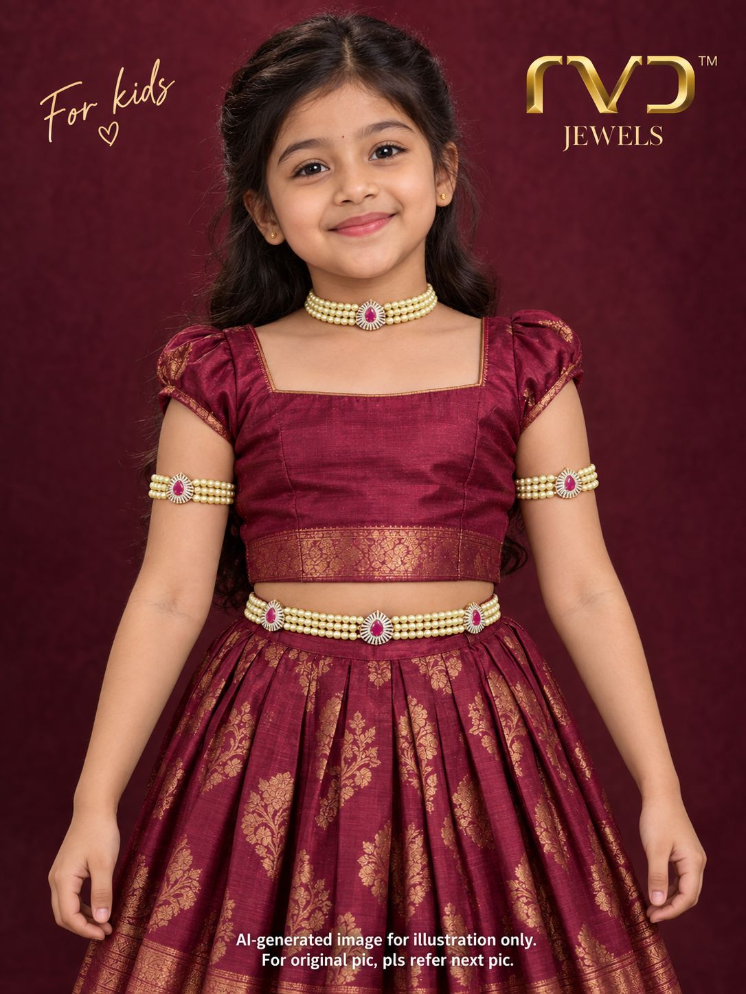 Kids Vaddanam Baju Band Choker Combo