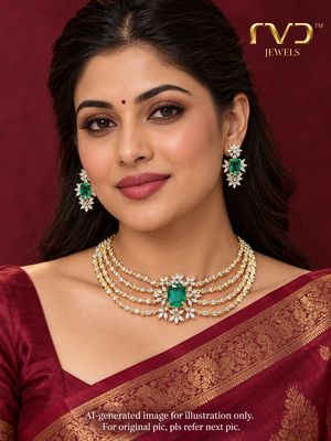 3 Line Gj Necklace Diamond Set