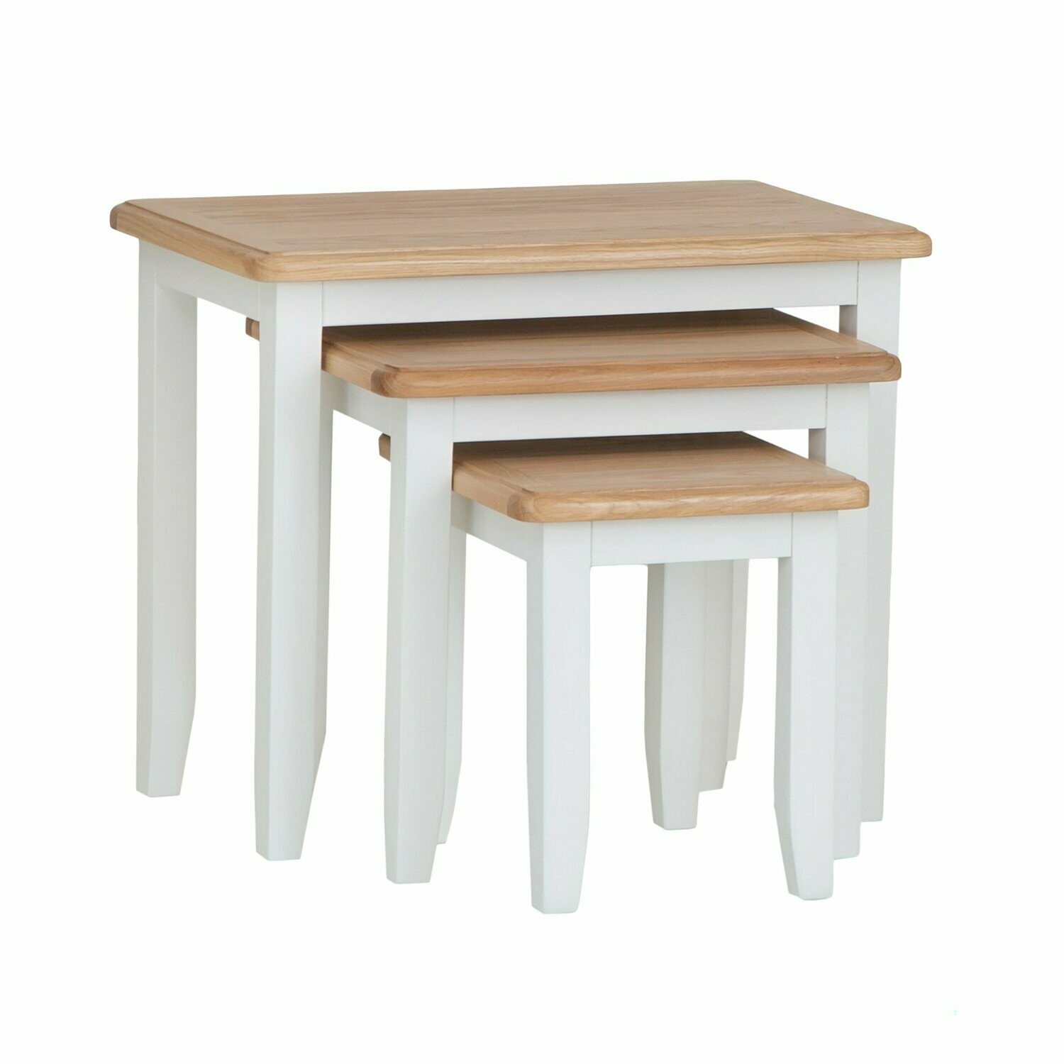 Somerset White Painted Furniture Nest Of 3 Tables