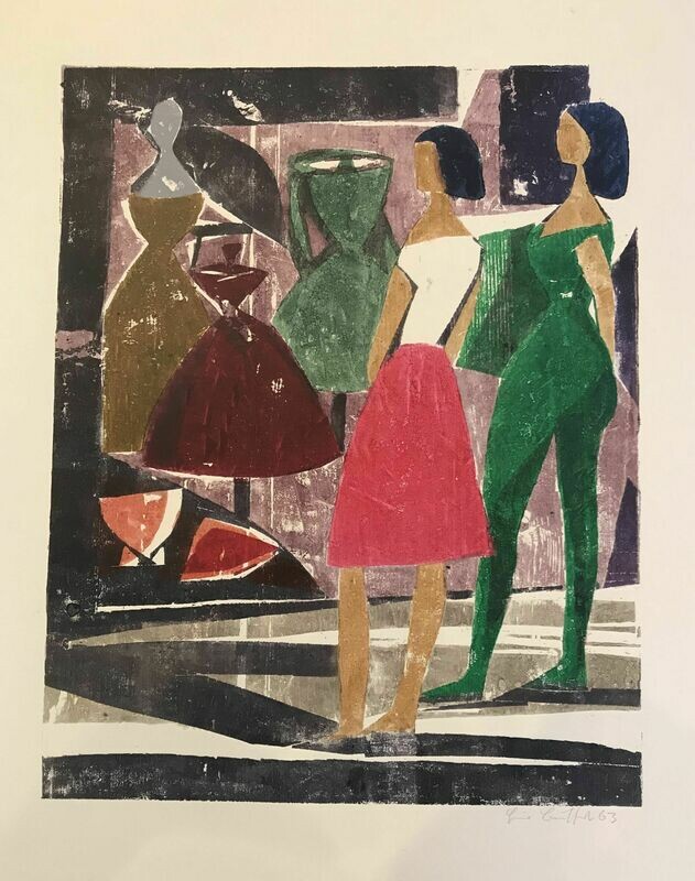 Heiner Bauschert - Mädchen vor Schaufenster Heiner Bauschert - Mädchen vor Schaufenster