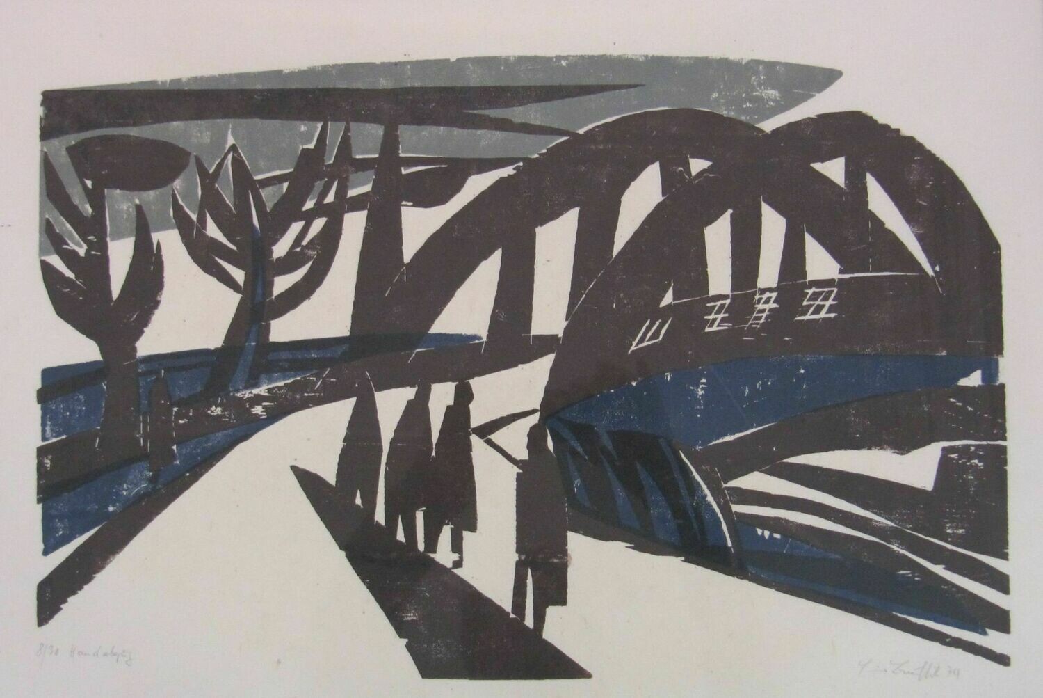 Heiner Bauschert - Brücke mit vier Personen
