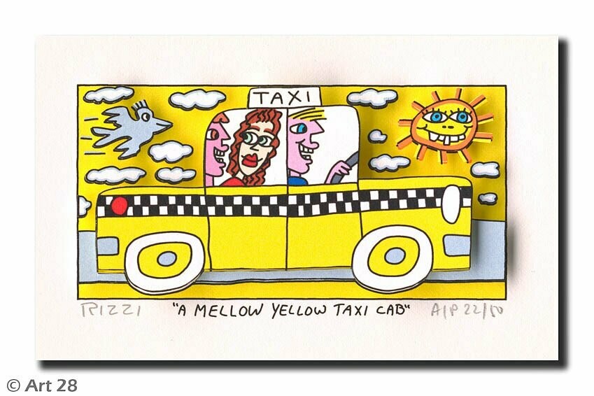 James Rizzi - A MELLOW YELLOW TAXI CAB