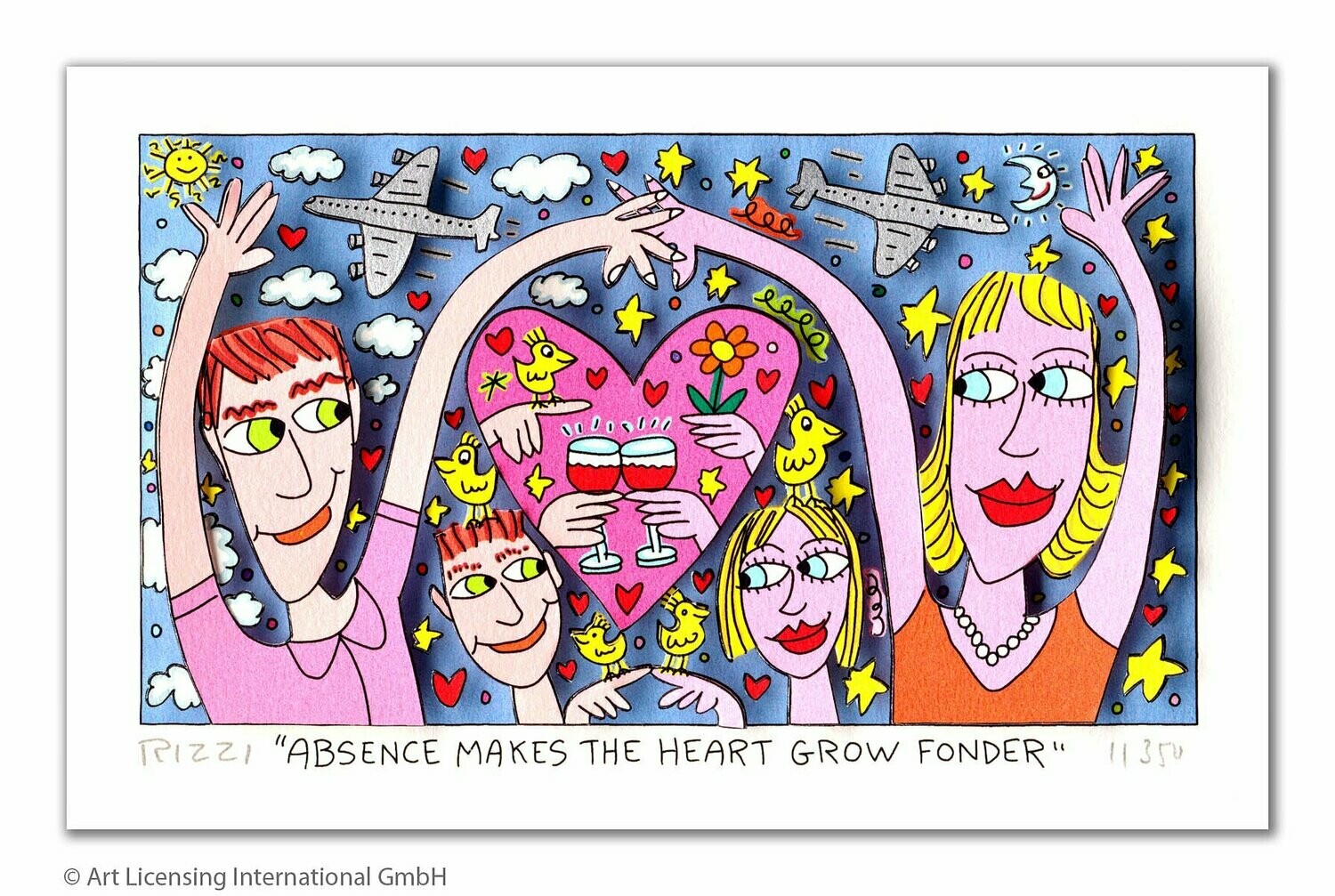 James Rizzi - ABSENCE MAKES THE HEART GROW FONDER