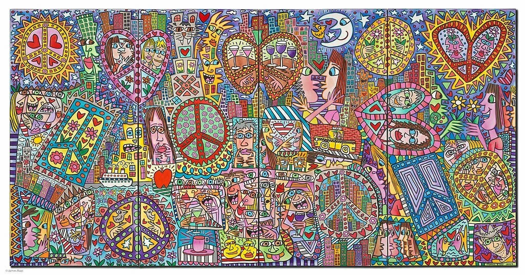 James Rizzi - GIVE PEACE A CHANCE I - IV