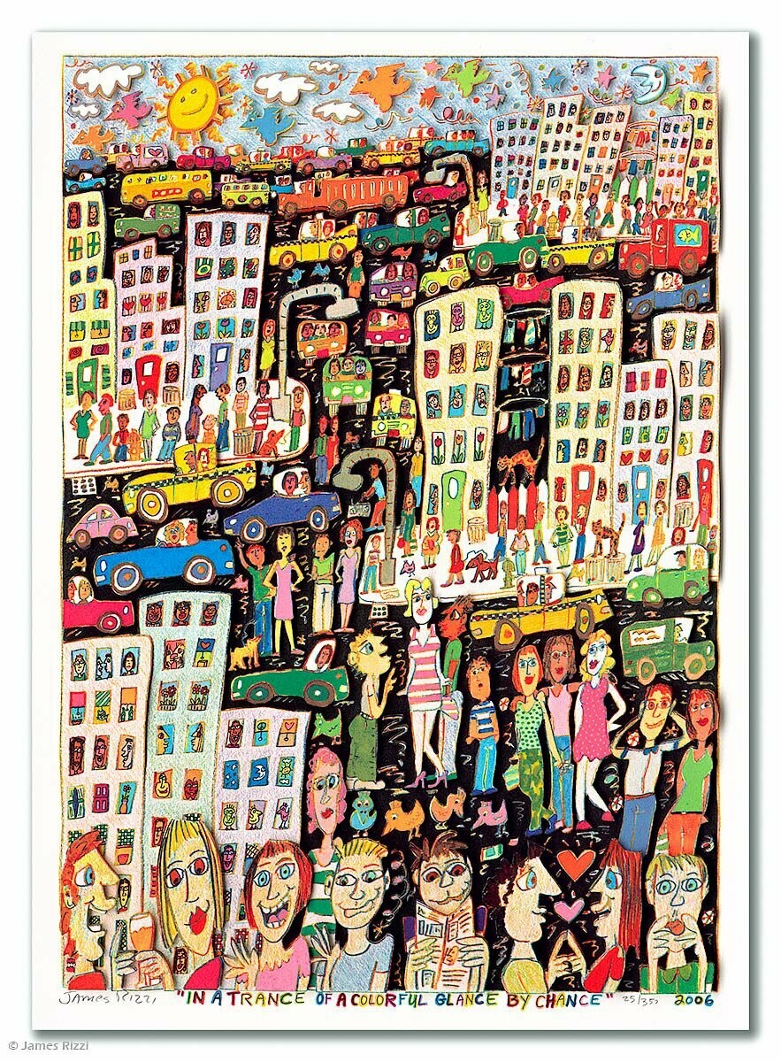 James Rizzi - IN A TRANCE OF A COLORFUL GLANCE BY CHANCE
