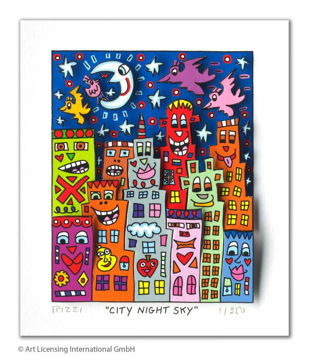 James Rizzi - CITY NIGHT SKY
