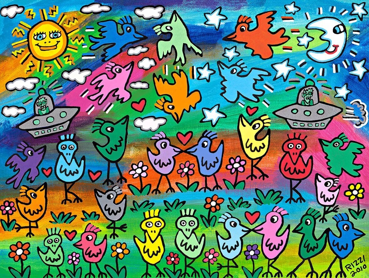 James Rizzi - UP, DOWN, AND FLYING AROUND