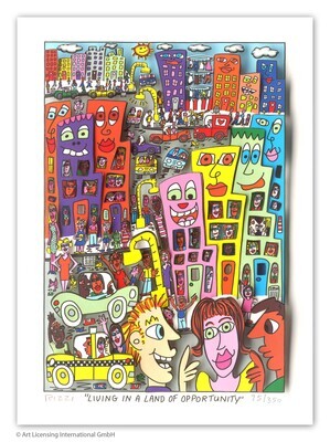 James Rizzi - LIVING IN A LAND OF OPPORTUNITY