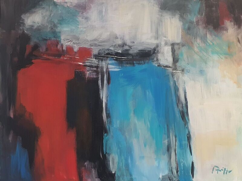 Klaus Pfeiffer - Komposition rot/blau