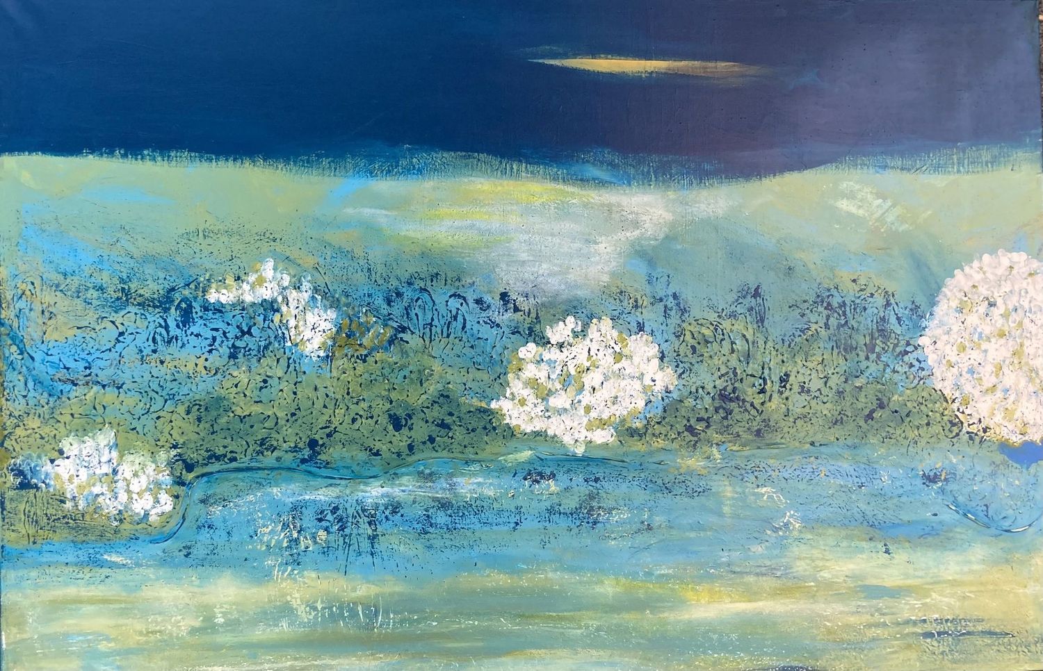 Gabriele Rohlfes, Frühlingswiese bei Nacht