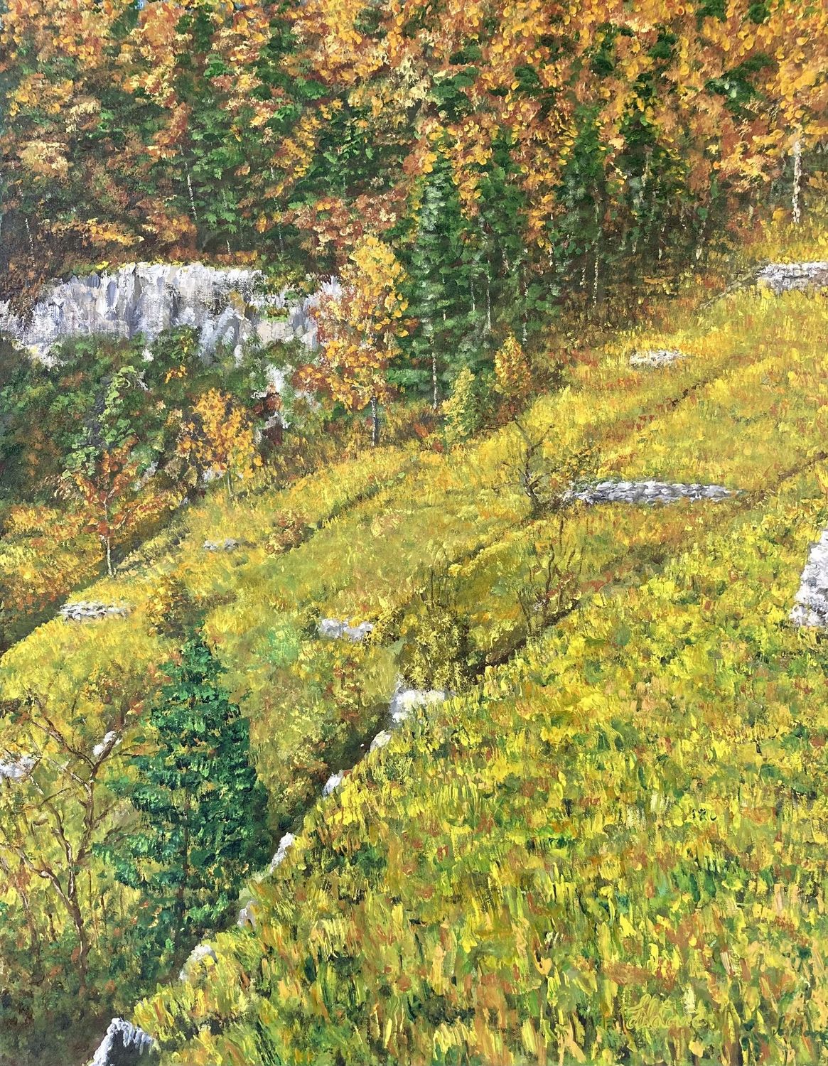 Zoran Salatovic, Herbstlandschaft bei Tübingen