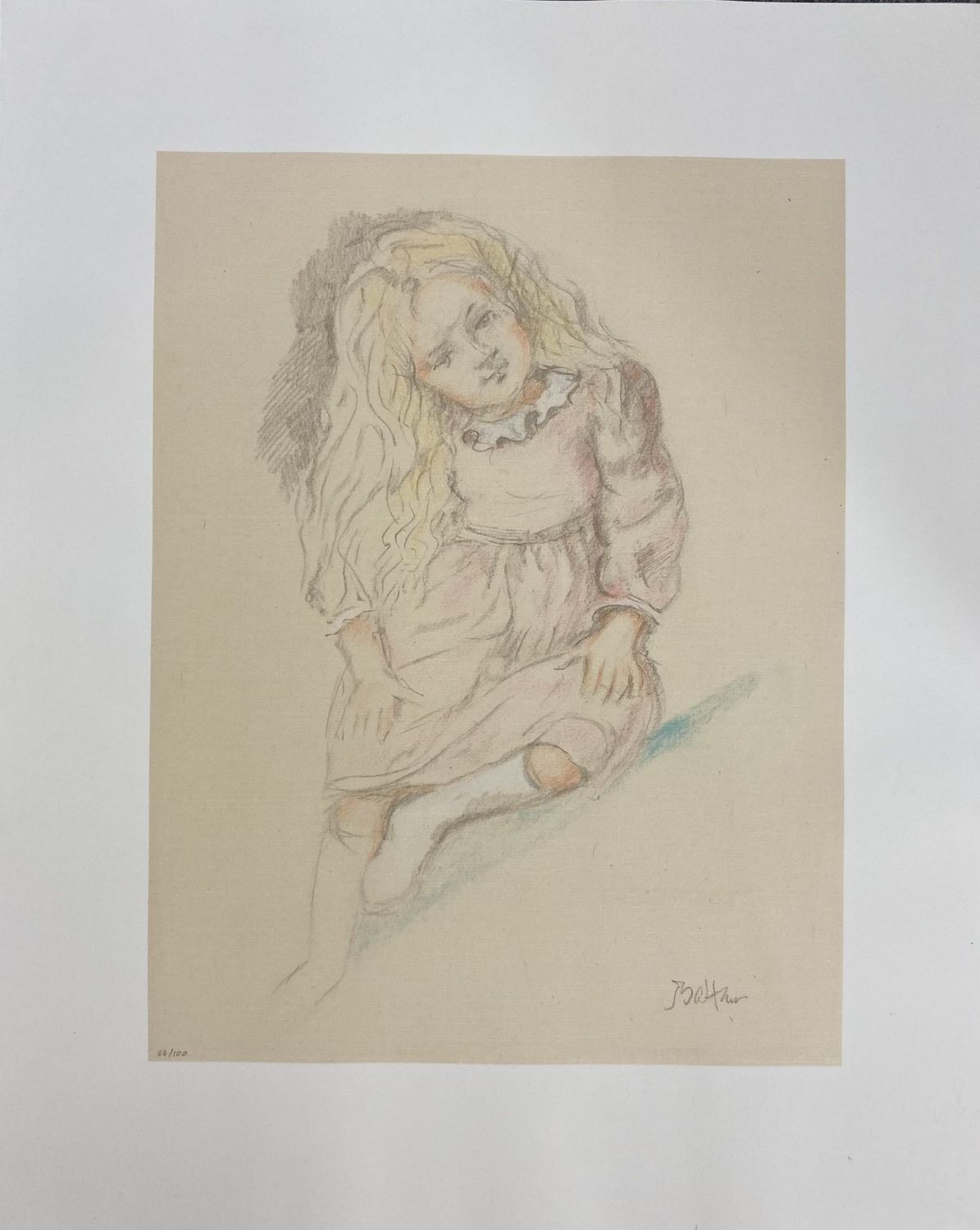 Balthus, Portrait du Valerie, Farblithografie Balthus, Portrait du Valerie, Farblithografie