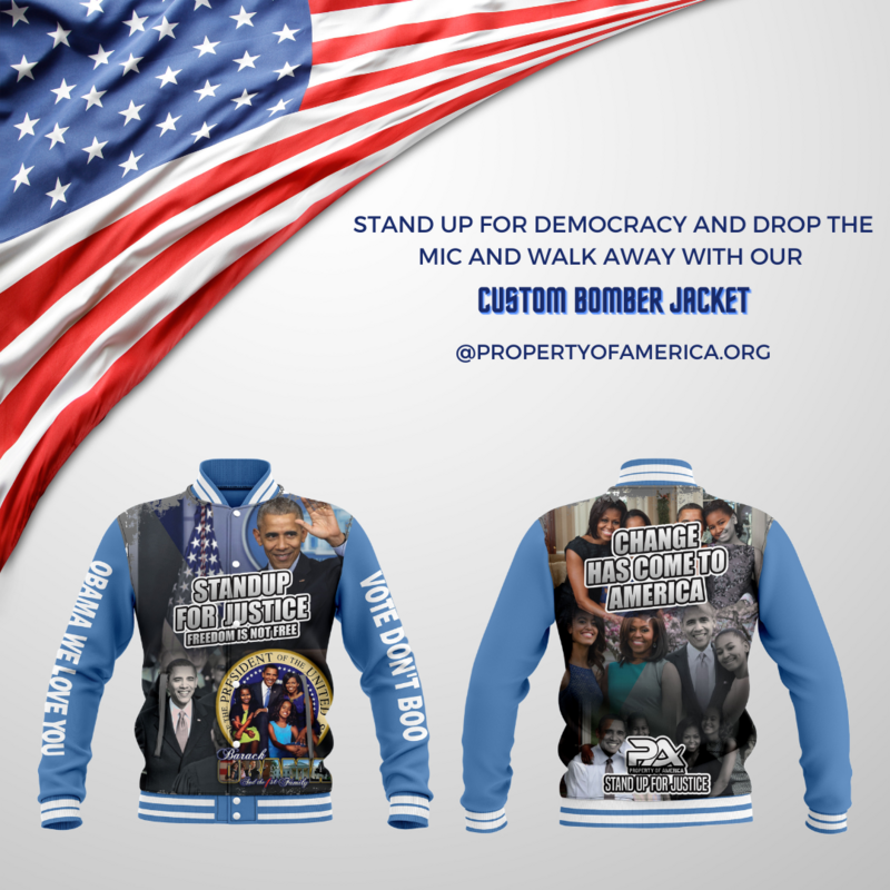 WE LOVE YOU OBAMA BOMBER JACKET