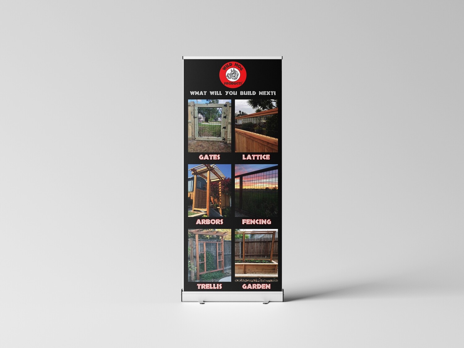 Wild Hog Products Roll-up Banner Stand | Many Uses