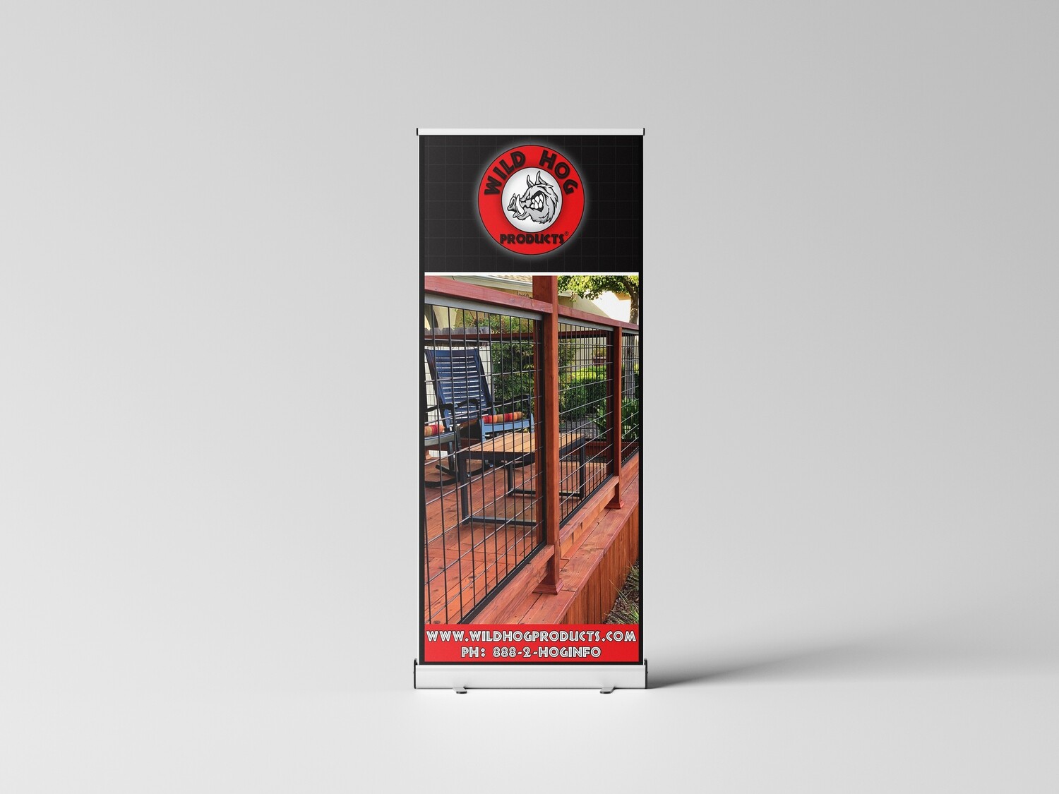 Wild Hog Products Roll-up Banner Stand