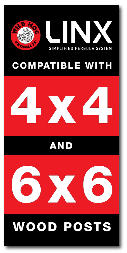 LINX Pergola Compatible Signs Set | 6x6 Posts