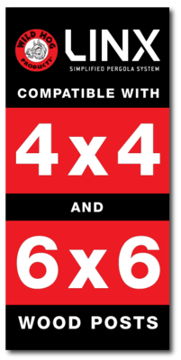LINX Pergola Compatible Signs Set | 6x6 Posts LINX Pergola Compatible Signs Set | 6x6 Posts