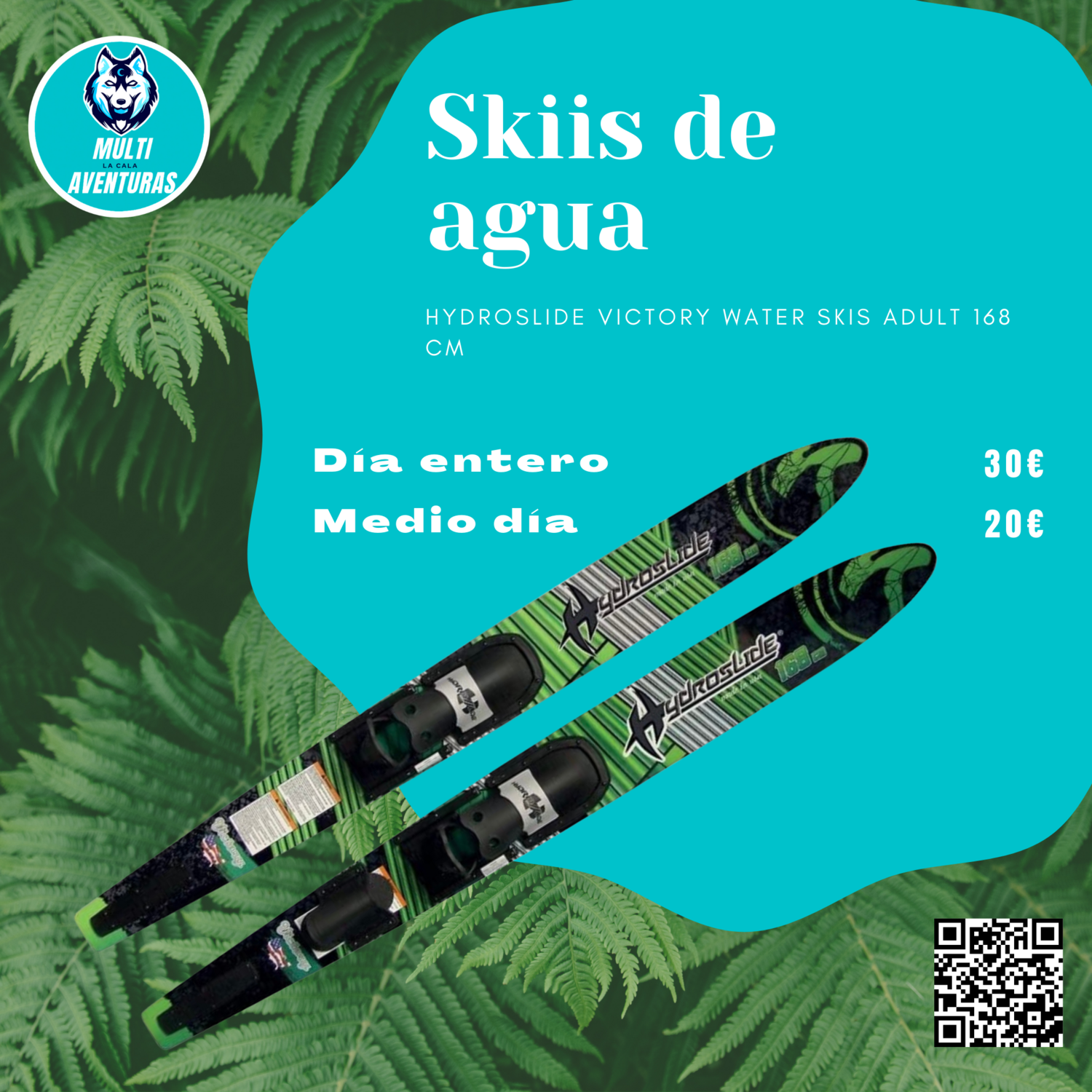 Skiis de agua 168cm