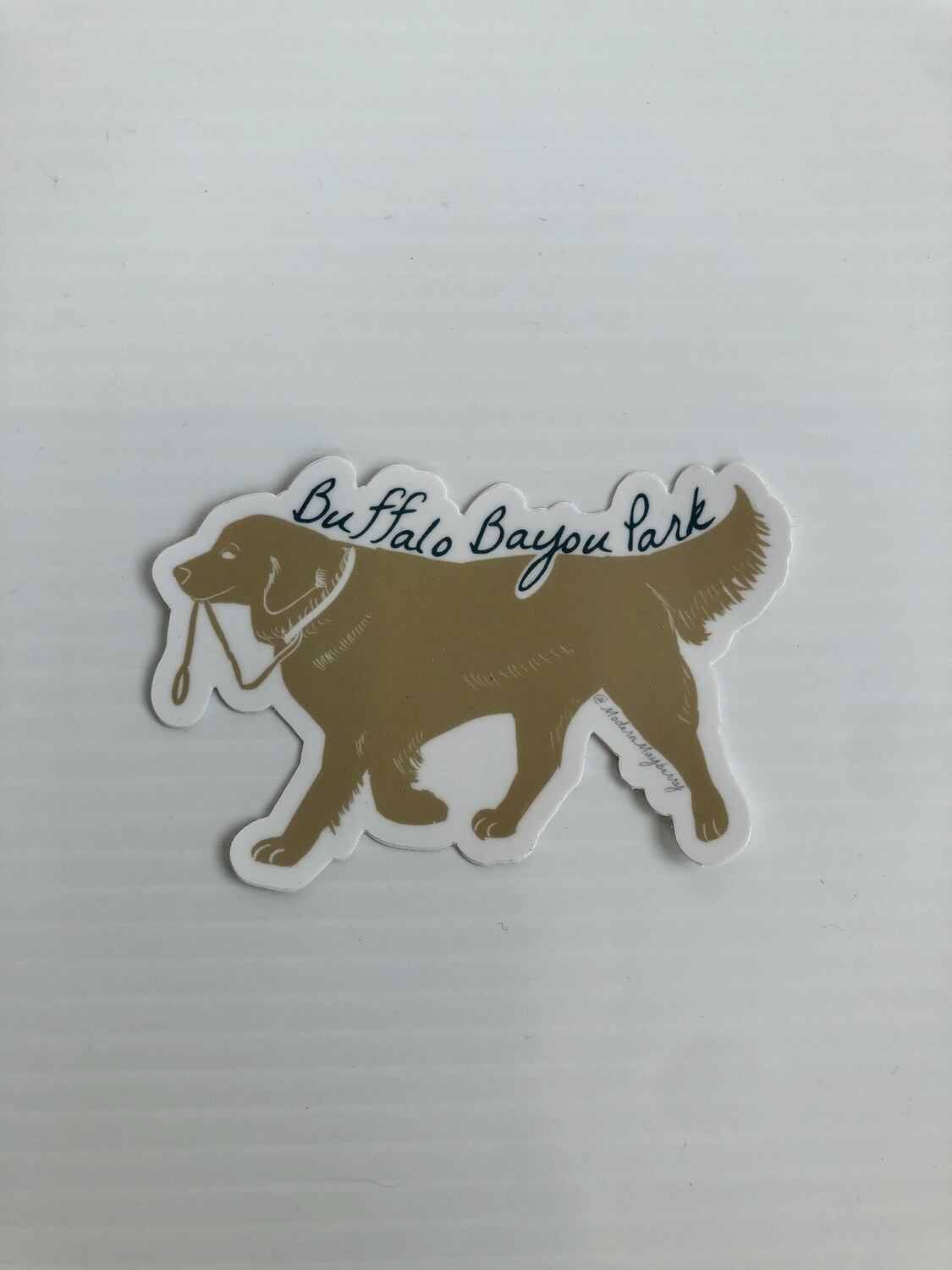 Dog with Leash Buffalo Bayou Park Sticker