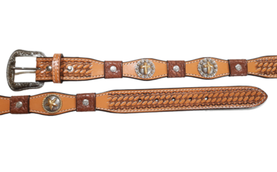 Correa Western Con Ondas y Conchos