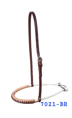 Bozal de Soga Cubierto de Cuero Tan Bridle