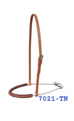 Bozal de Soga Cubierto de Cuero Tan Bridle