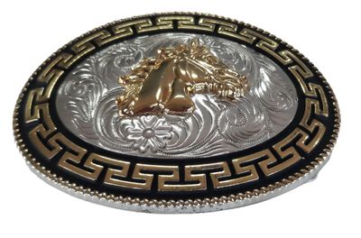 Hebillas vaqueras doble tono