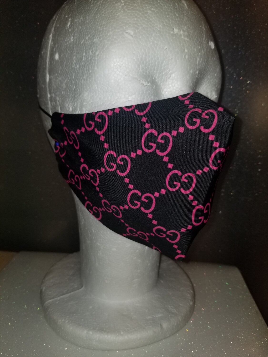 Gucci Pink On Black Mask