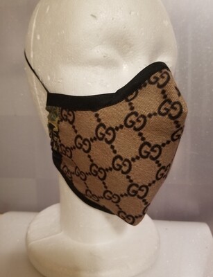 Gucci Light Brown/Dark Brown Logo Mask