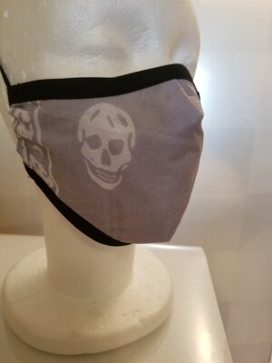 Alexander McQueen Gray w/ White Skulls Mask