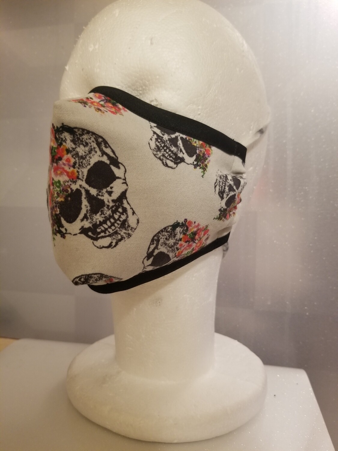 Skulls Bouquet Cotton Print Mask