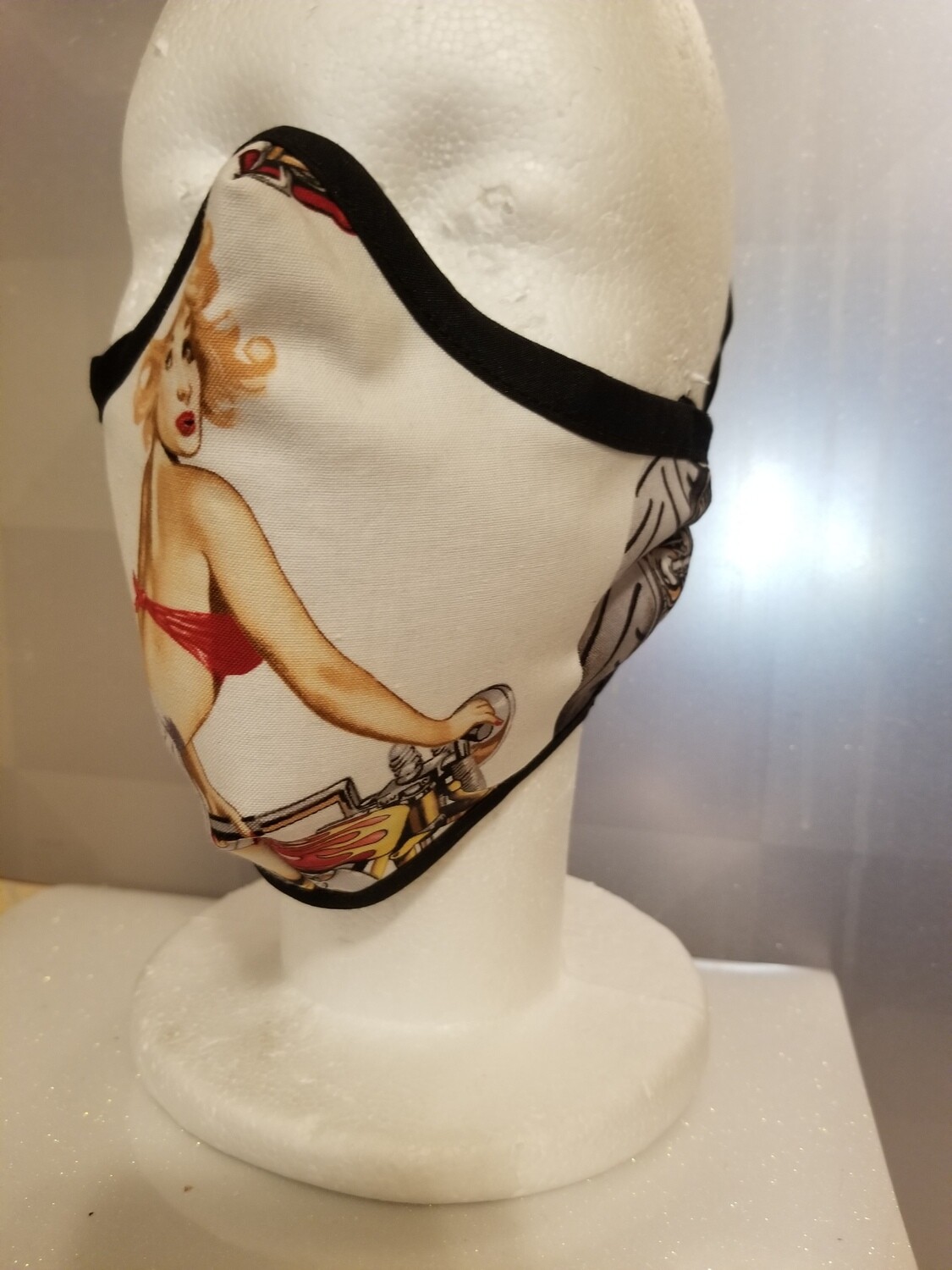 Vintage Alexander Henry Biker Pinups Mask