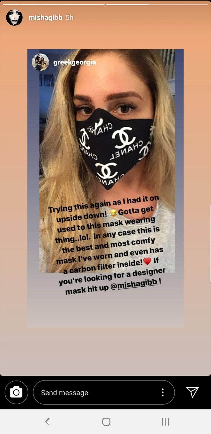 Chanel Black/White Logo Mask