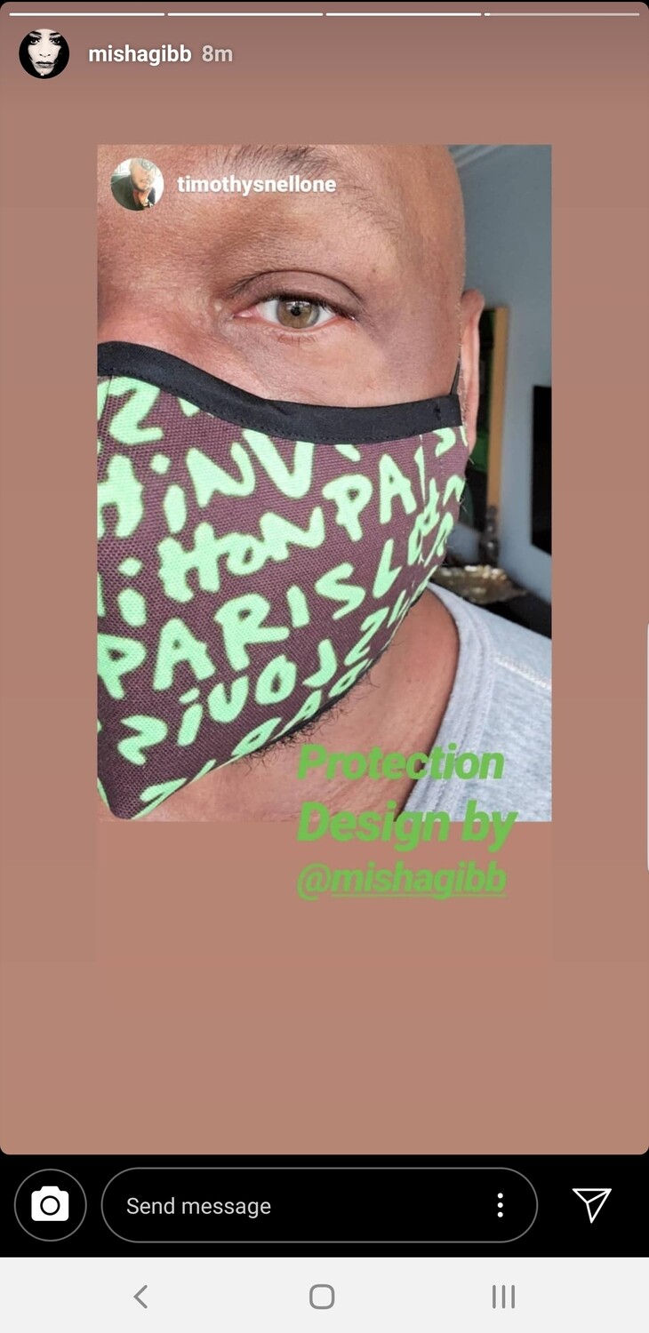 Louis Vuitton Vintage &quot;Stephen Sprouse Graffiti &quot; Print Brown/ Chartreuse Mask