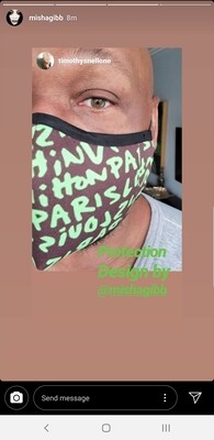 Louis Vuitton Vintage &quot;Stephen Sprouse Graffiti &quot; Print Brown/ Chartreuse Mask