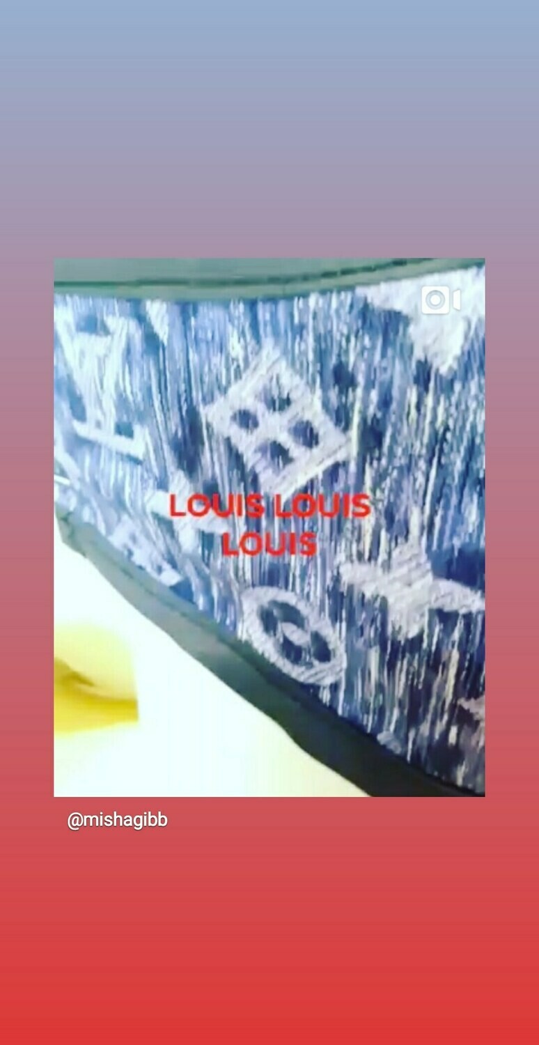 Louis Vuitton Vintage Blue Print Mask